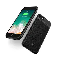 

Weluv 4.7" Ultra Slim Portable 2800mAh Wireless Charge Case Black Battery Case Powerbank compatible for 6G