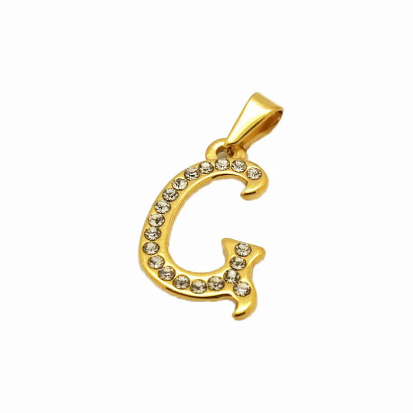 

Wholesale Christmas New Design Fashion Jewelry Custom Letter G Gold Alphabet Diamond Pendant for Women Gifts