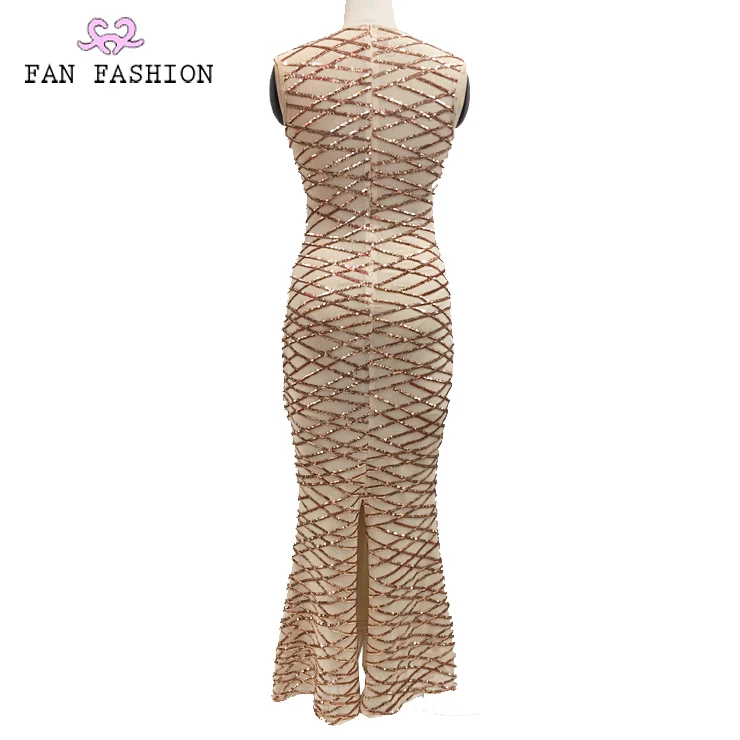 fish cut sequin gown