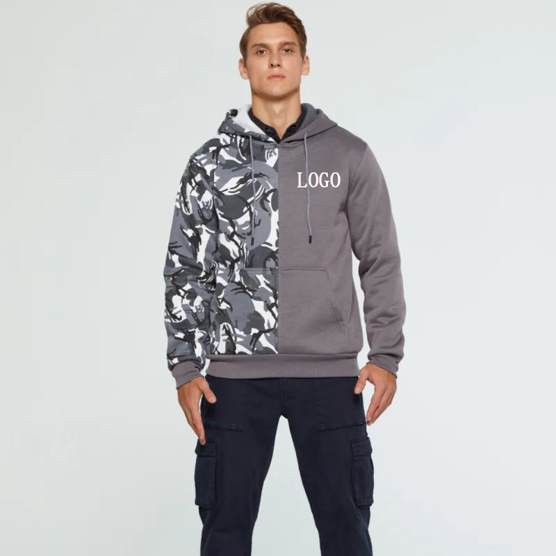 

Amazon Autumn And Winter New Mens Camouflage Double Color Hitting Street Sports Sweater Men Hooded Sweaters Casual Clothing