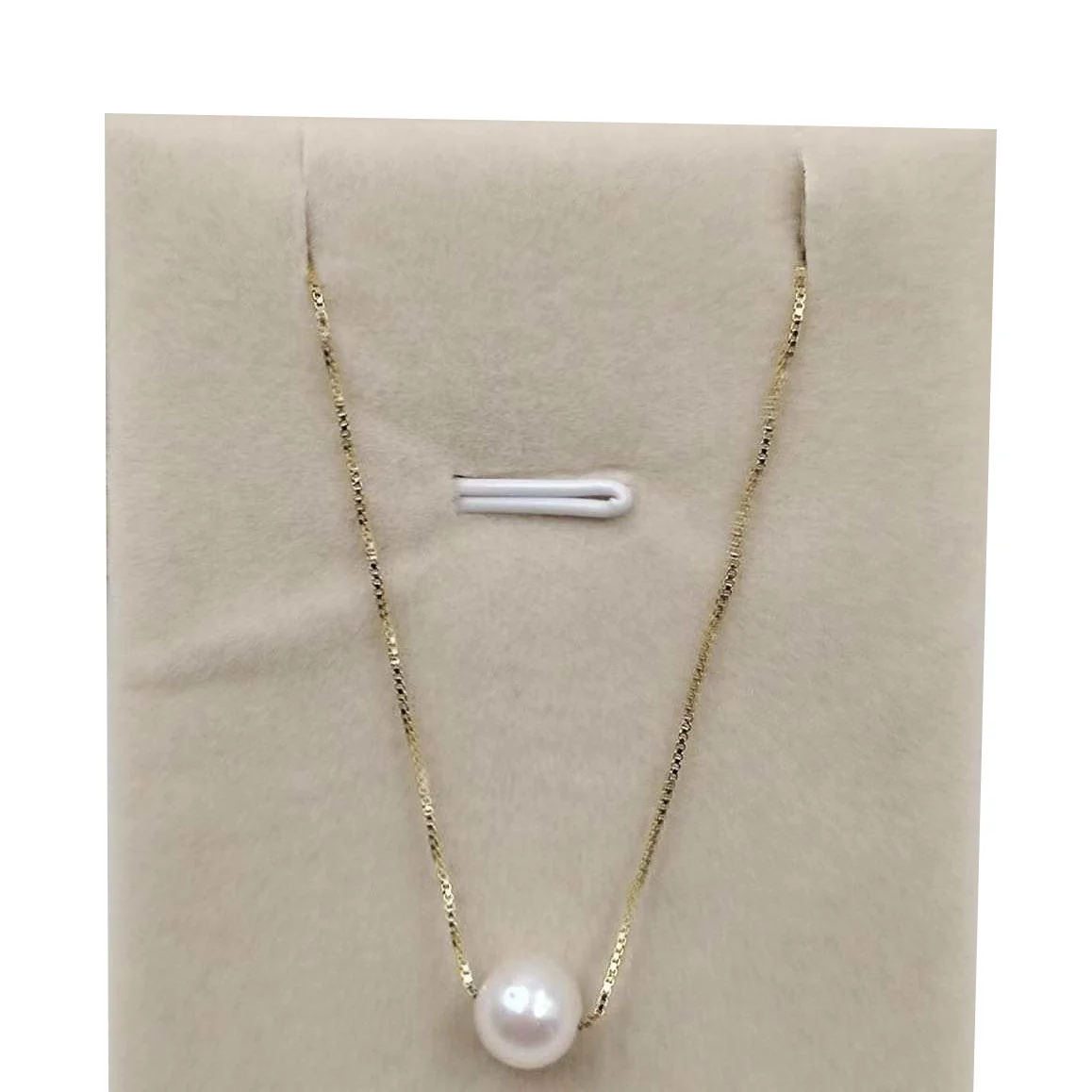 

18 inch Wholesales 925 sterling silver nature pearl floating necklace100% nature freshwater perfect round pearl pendant 8 mm