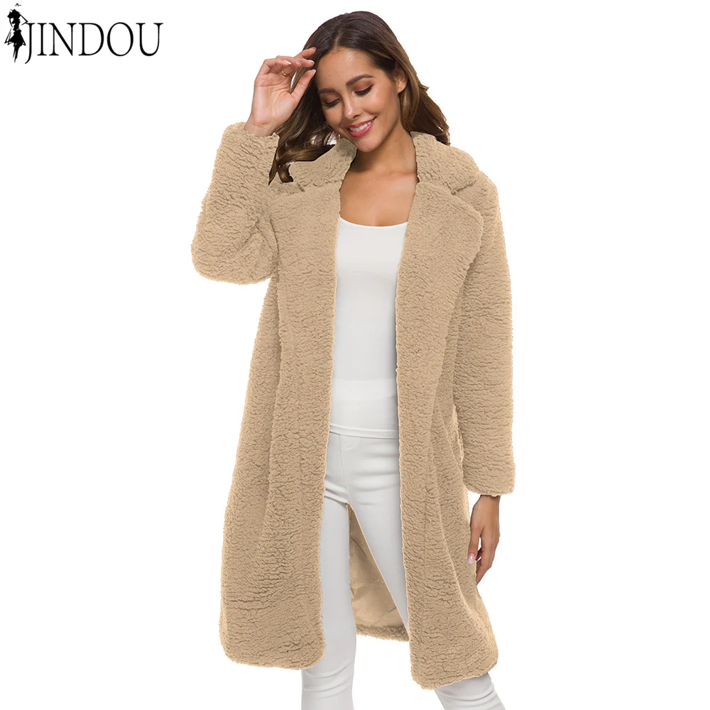 

Hot Fashion Wholesale Lamb Wool Ladies Jackets Winter Women Long Coat