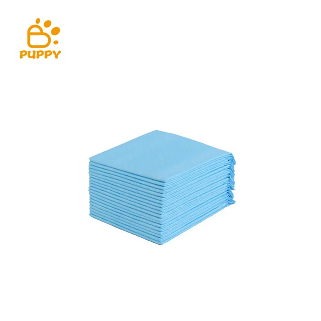 

Wholesalers Disposable Puppy Pet Absorbent Training Pad Cloth Material and Agility Training Products Type Pee Training Pad, Blue or customized