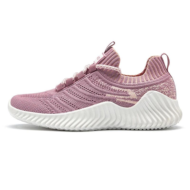 

2021 outdoor sport running walking sneakers air cushion shoes lace-up shoes flying knit mesh upper for unisex all age men women