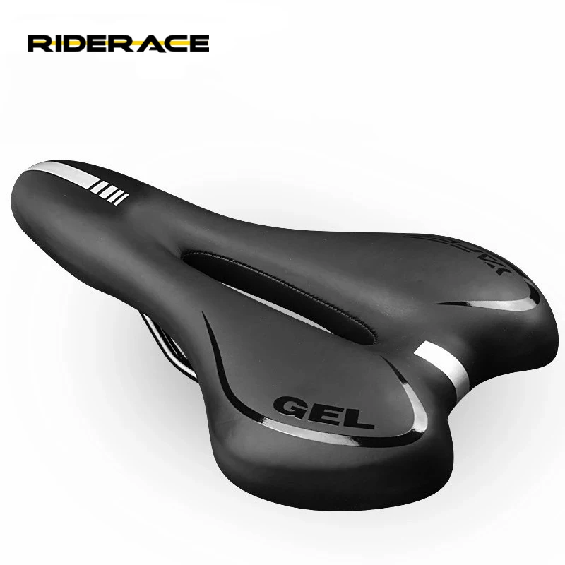 

Bike Saddle Silicone Cushion Cycling Seat PU Leather Surface Silica Filled Gel TimeTrial Comfortable Shockproof Bicycle Saddle