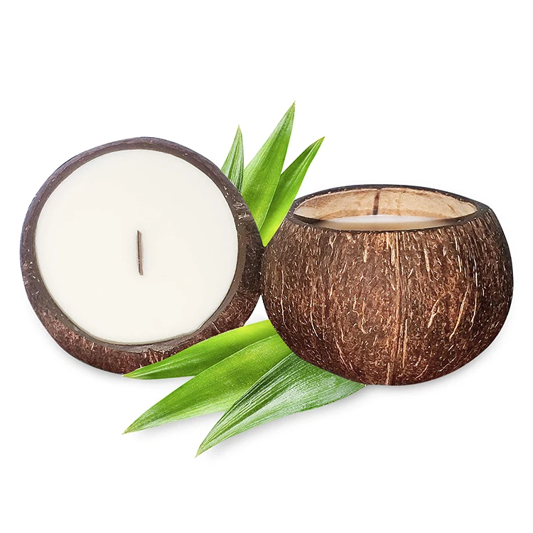 

Old Carpenter Fancy Customized Logo Handmade Natural Eco Friendly Coconut Shell Bowl for Candles