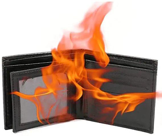 

Fire Wallet Magic Tricks Flame Wallet Magician Card to Wallet Fire Magic Stage Street Illusions Gimmick Props, Rich colors