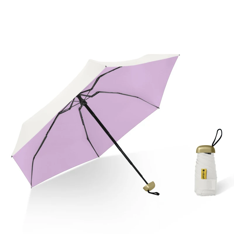 

wholesale umbrella wedding mini uv protective 5 folding sun patio ultra light weight parasol for sale, Customized color