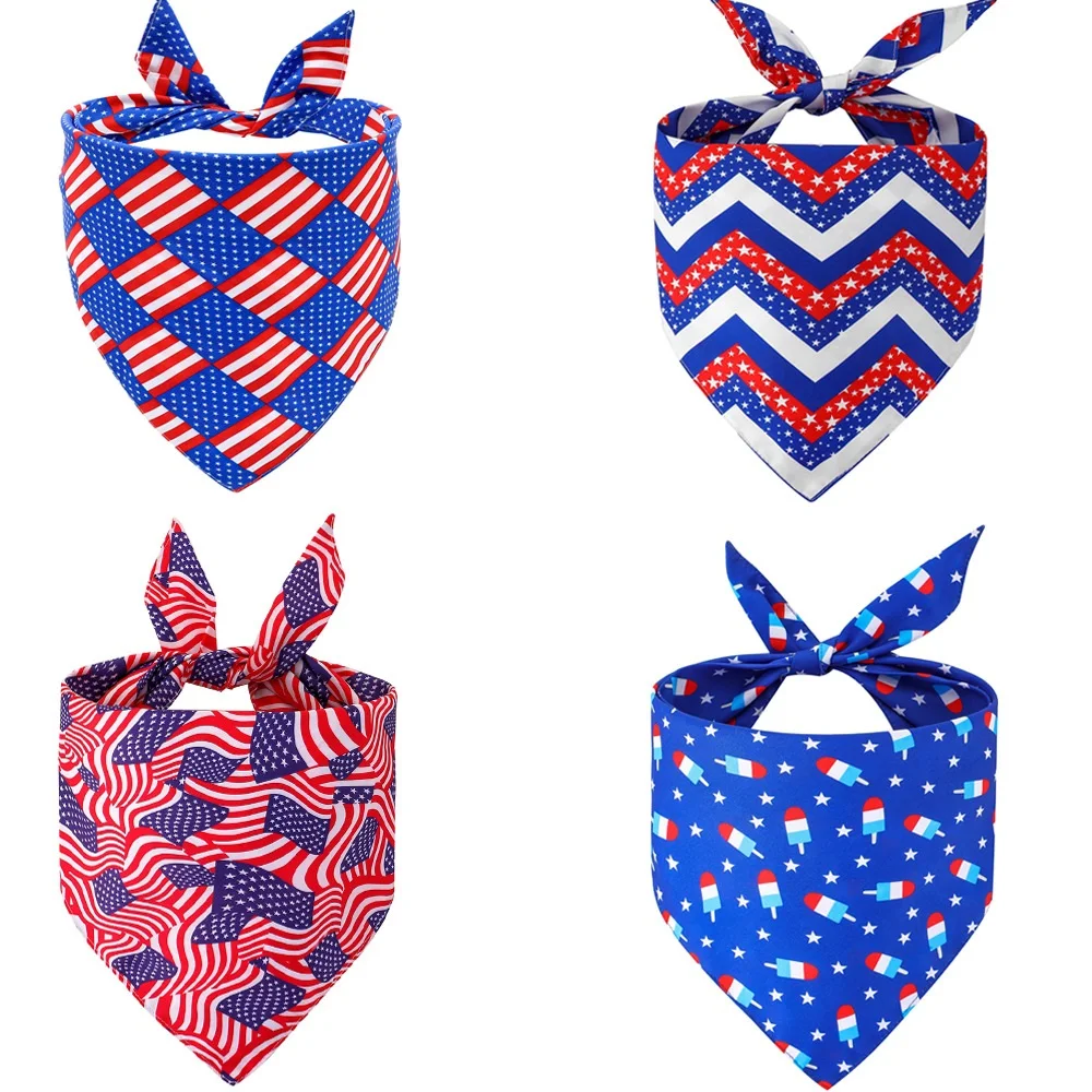 

Pet Bandanas USA National Flag Triangle Scarf