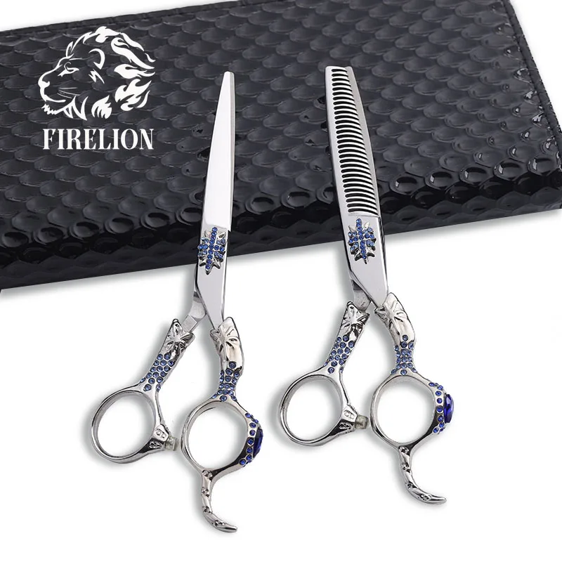 

6 Inch New Fashion Custom Salon Barber Tools Japanese 440C Steel Hairdressing Cutting Hair Scissors For Designer, Silver