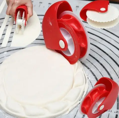 

Wholesale Pastry Wheel Cutter Decorator and Cutter Pie Crust Pastr Crimper, White,red