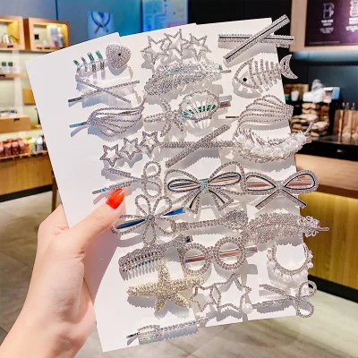 

Fashion Rhinestone Pearl Hairpin Hair Accessories hair Clips Set Hairpins Headdress, Mix colors