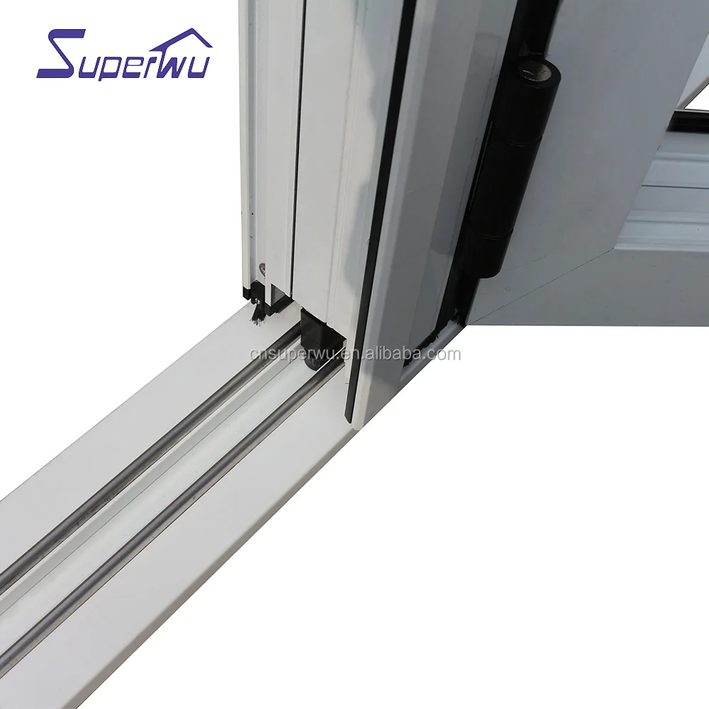 Folding Sliding Door System aluminum glass bi fold door double glazed aluminum folding door