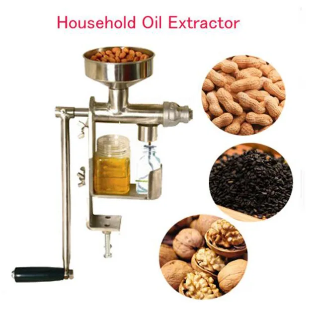 
Cheap price home use stainless steel oil presser sunflower seeds manual oil extractor 