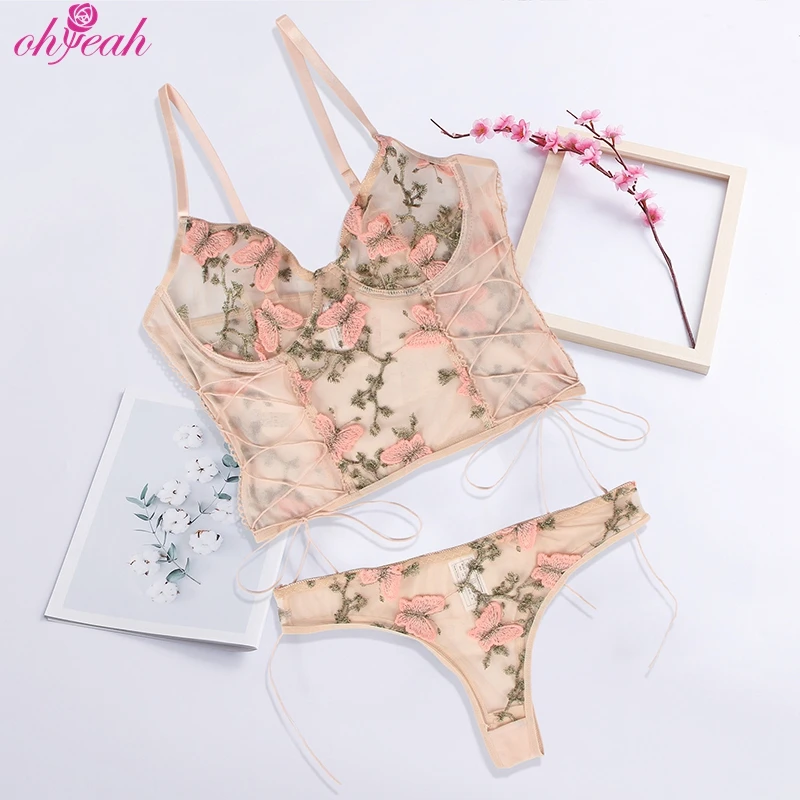 

2021 Sexy New Floral Lingerie Set Manufacturers Bra Brief Sets Sexy Underwear