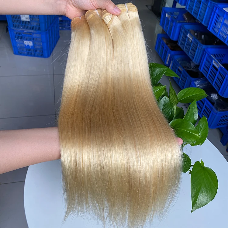

huixin virgin straight bundles 30 inch straight human hair silky 613 hair extension remy gold 100% human