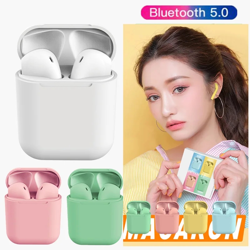 Inpods 12 Pop up Window Connection TWS 5.0 Stereo Mini Wireless Bluetooth Earphone For iPhone Android - ANKUX.COM