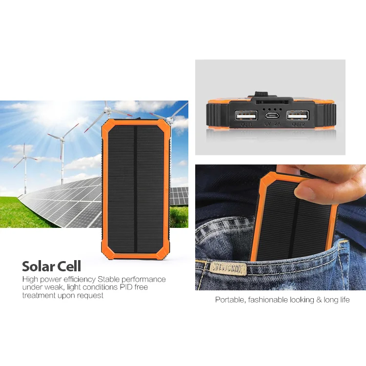 waterproof high quality power banks solar powerbank 10000mah - ANKUX.COM