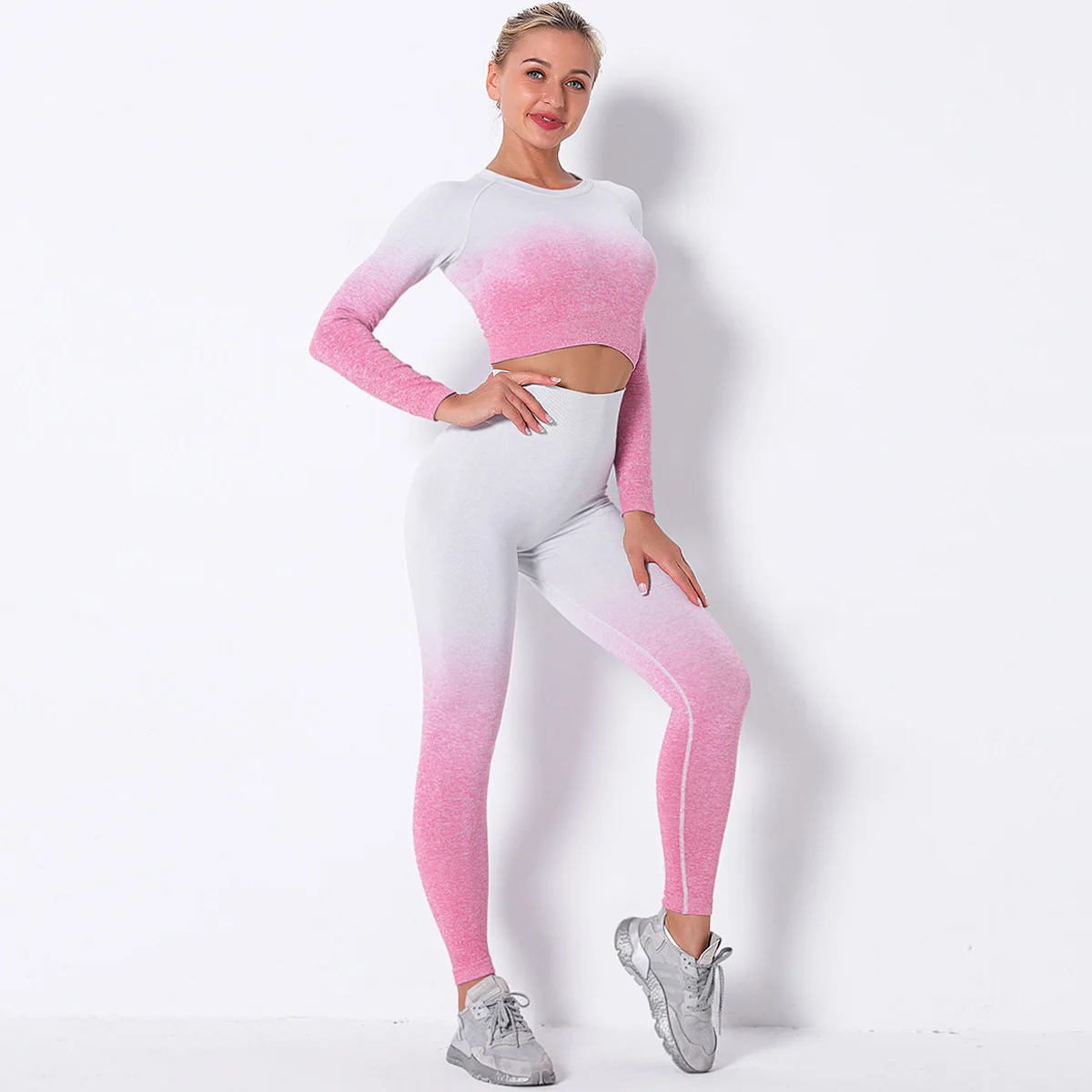 

Fashion Women Oem Comfortable High Waist Activewear Girls Fitness Sport Suit Custom Logo Yoga Clothes