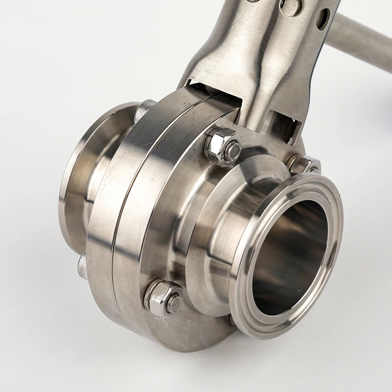 
ISO DIN IDF SS304 316 Tri clamp Butterfly Valve 
