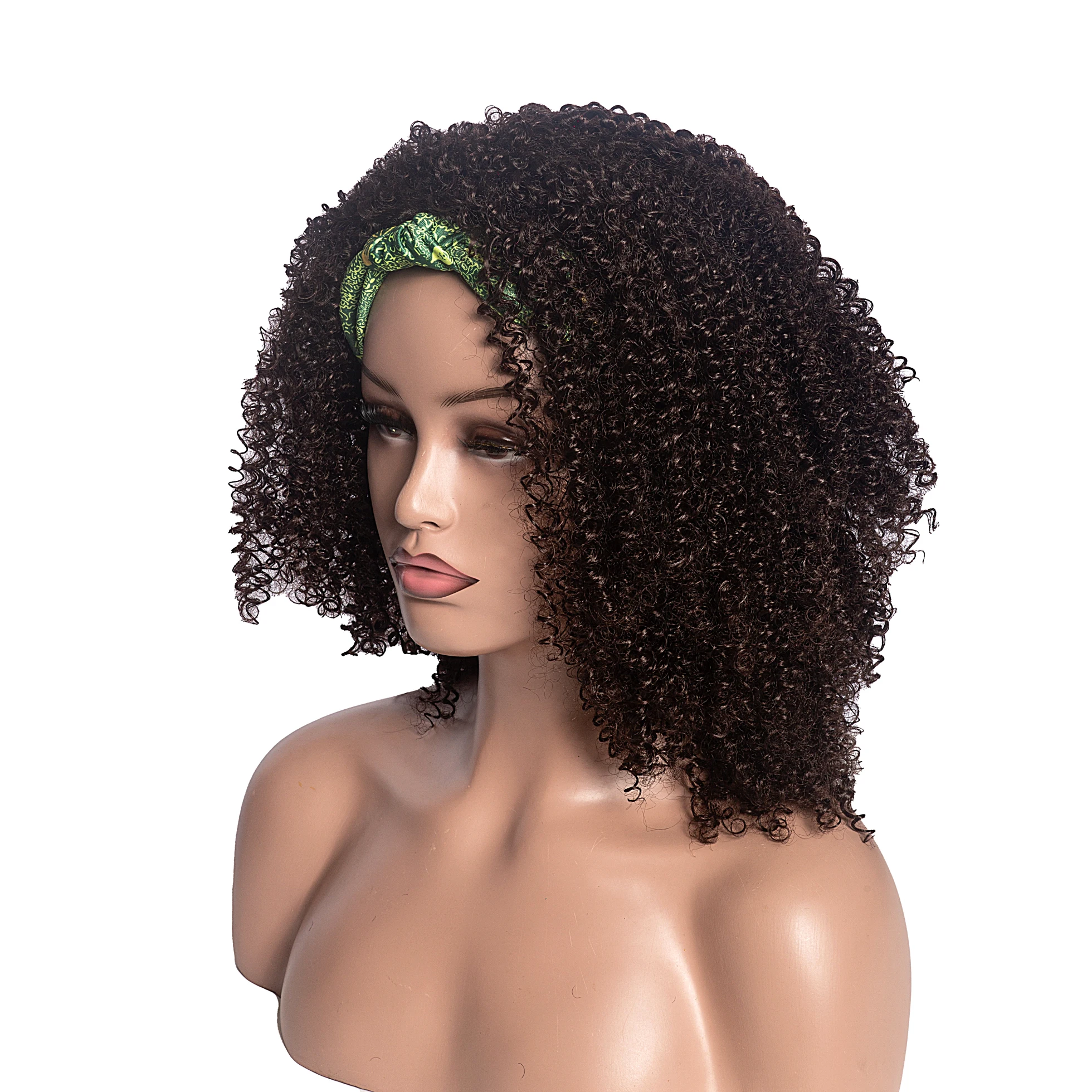 
Aishili high quality kinky curly wigs headband wigs for black women headband wig 