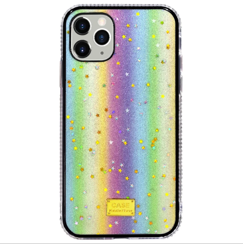 

Diamond-paved leather glitter side diamonds tpu+pc Phone Case Cover for iPhone 12 Pro Max, Colors optional