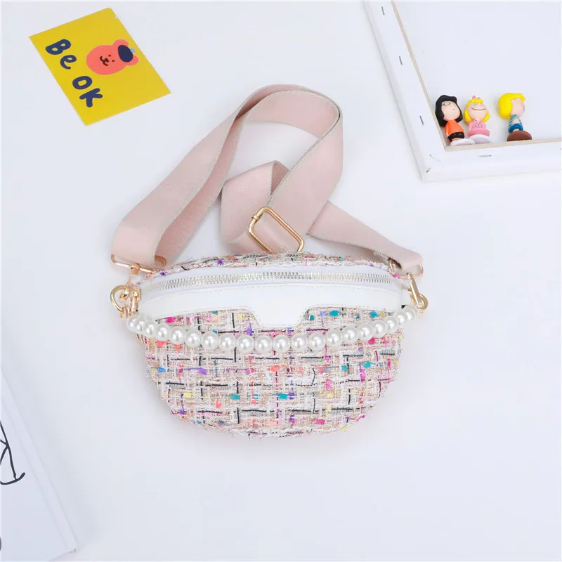 

2021 summer kid purses and handbags cute mini sling bag for girls Pearl chains crossbody chest bag, Customized color