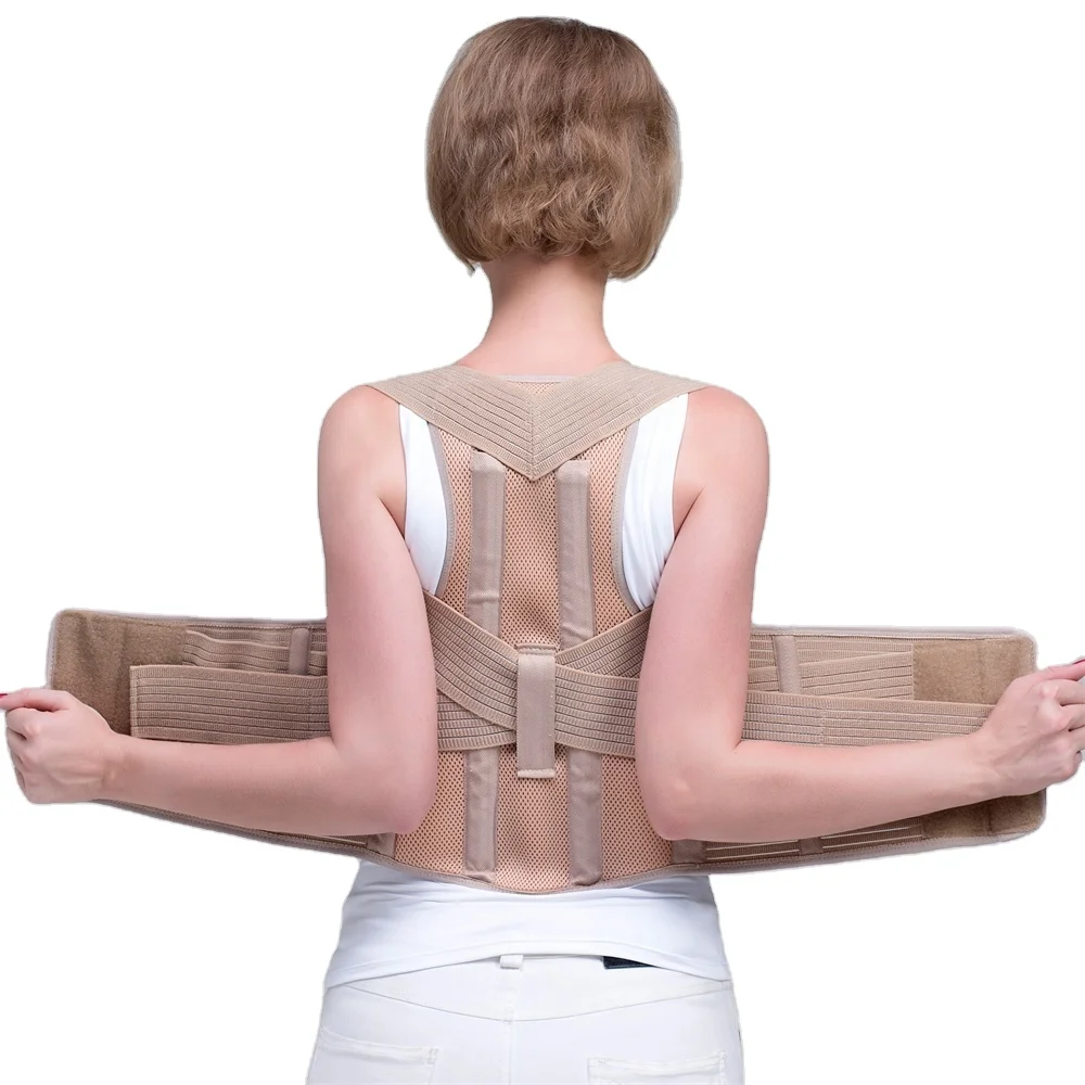 

Lumbar Support Belt Posture Corrector Back Straightener Belt For Women Men, Beige