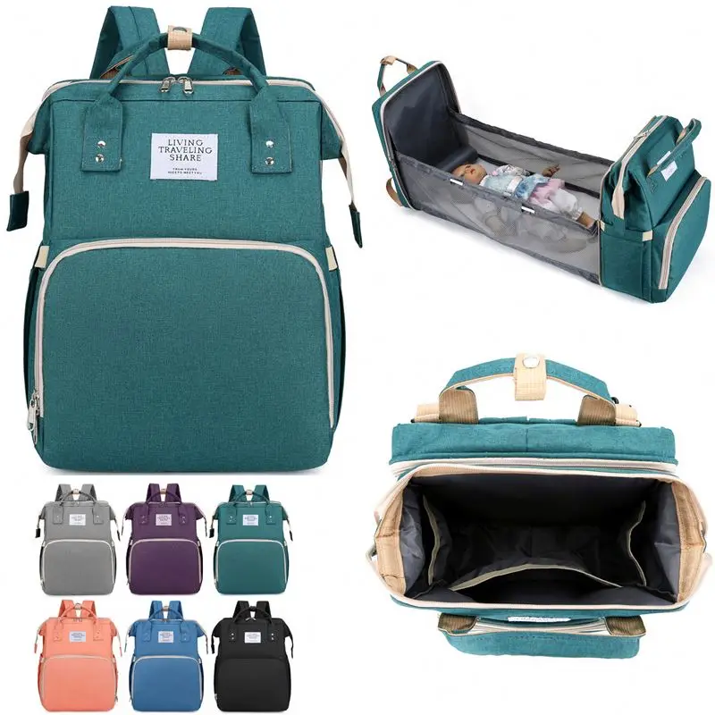 

Customized Waterproof Maternity Mummy Nappy Bags Baby wickeltasche Diaper Bag Backpack Foldable Bed with Changing Station, Customized colors