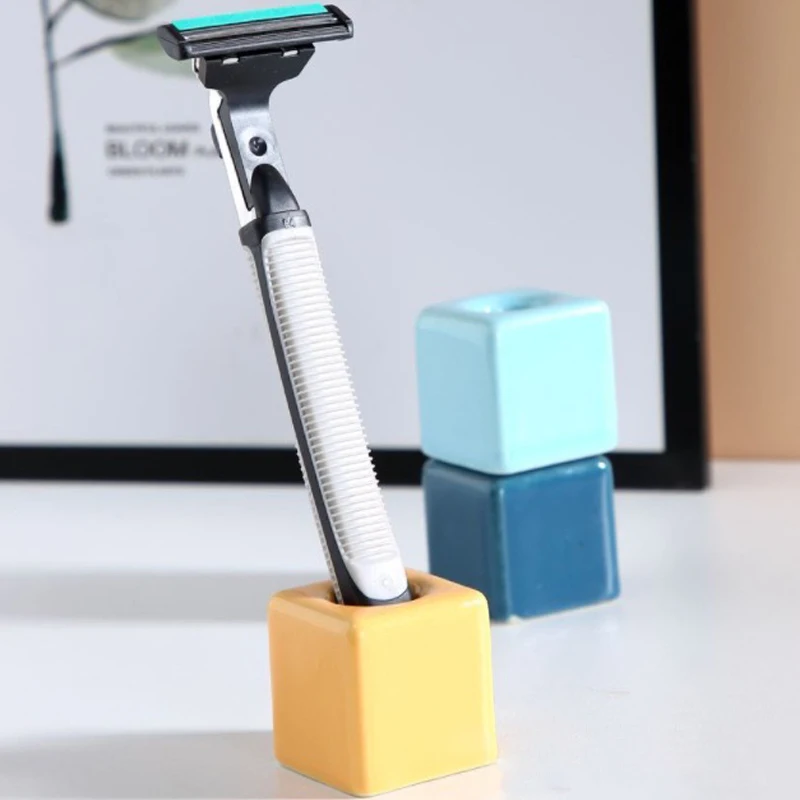 

Ceramic Razor Stand and Toothbrush Holder Stand, Customized