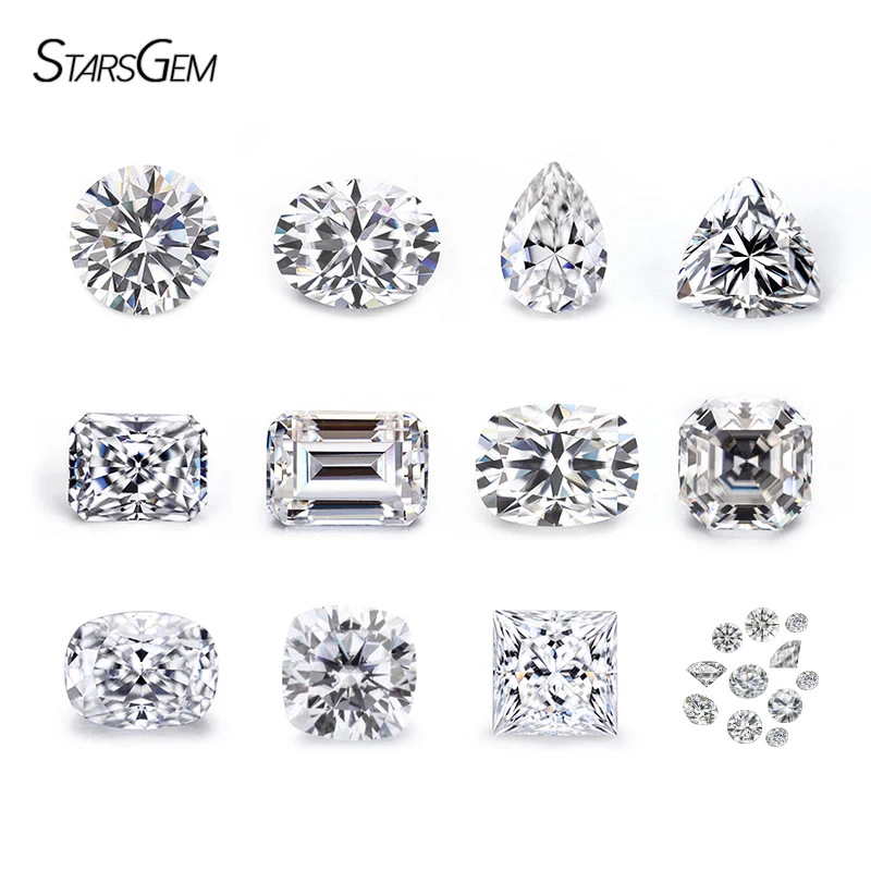 

Starsgem moissanite vvs d color loose stones moissanite loose stones parcel gra moissanite stone