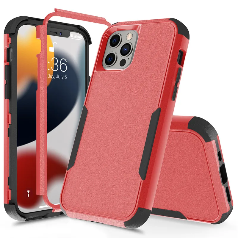 

Hot Sale 3 In 1 Heavy Duty Phone Case For iPhone 13 Hybrid Case Armor Shockproof Case For iPhone 13 12 11 Pro Max Bumper Cover, Mix