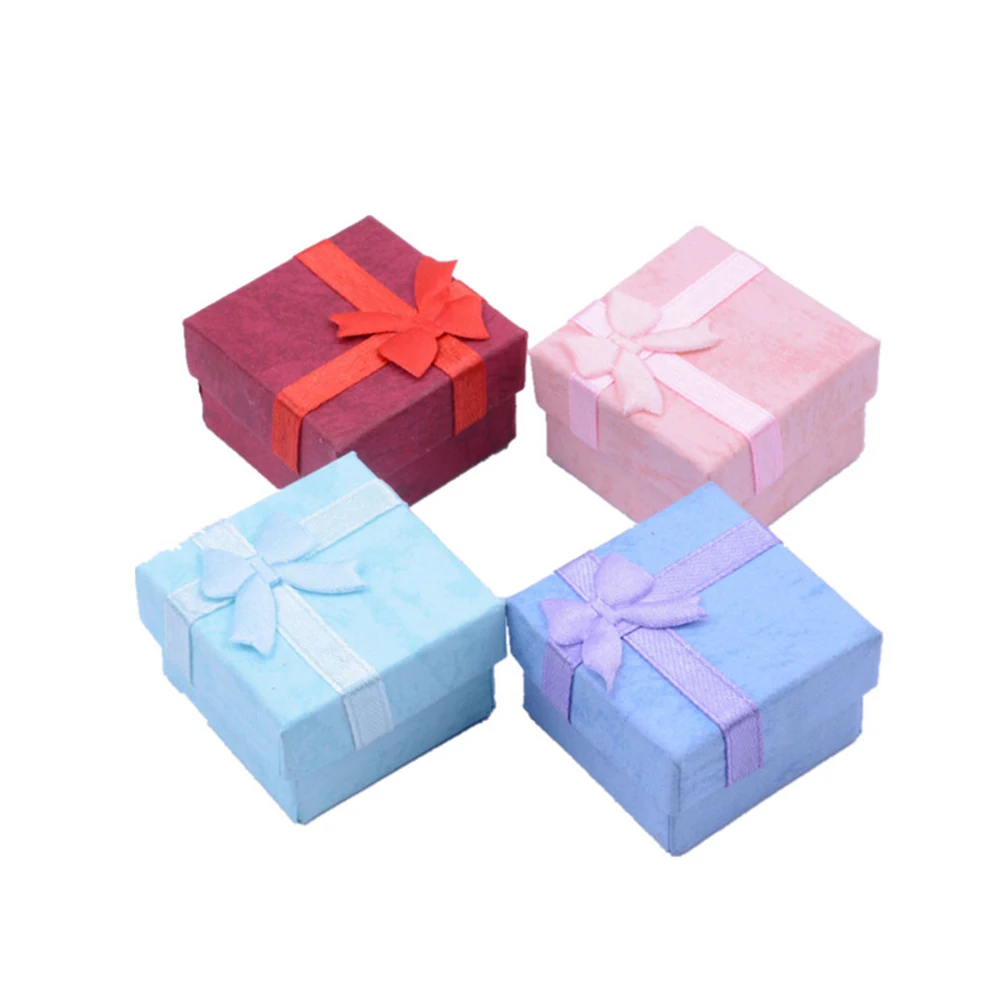 

Factory Plain Covered 4*4 Size Ring Paper Jewelry Gift Box Ribbon, 4 (customized)