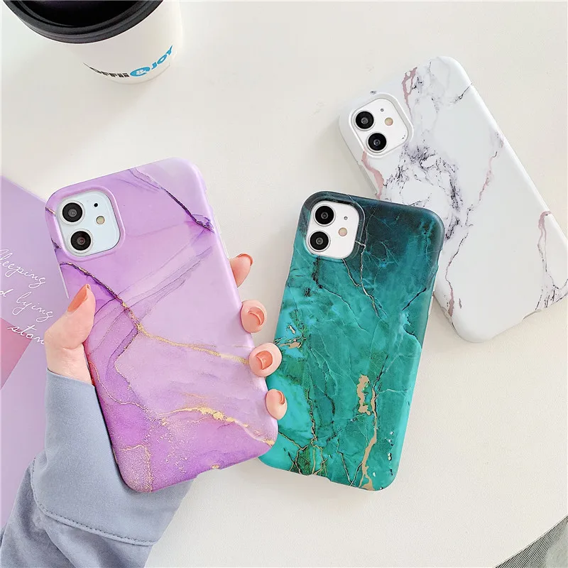 

Shockproof IMD TPU mobile Phone Case cover for iPhone 11 Promax soft TPU marble cell phone case, 10 colors