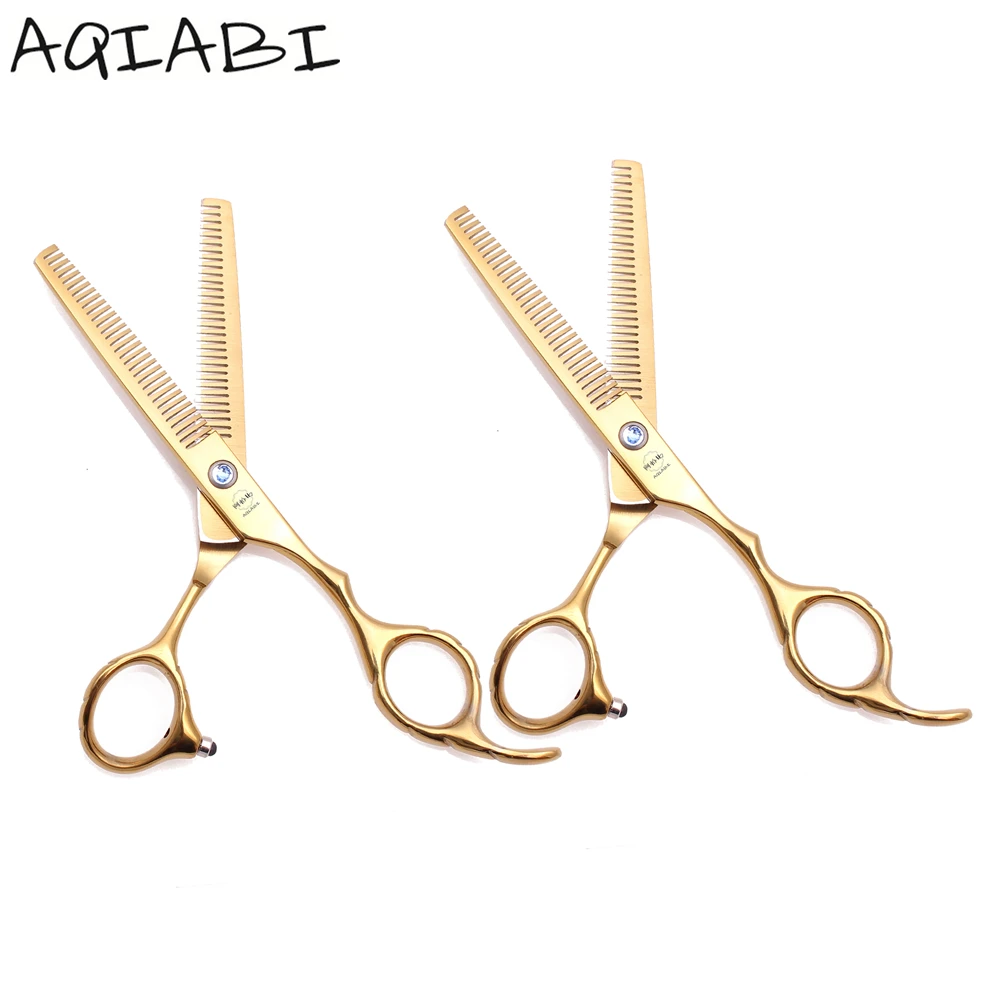 

Thinning Scissors Barber Scissors 5.5'' 6" JP Stainless Hair Scissors Hairdressing Shears Gold A2001