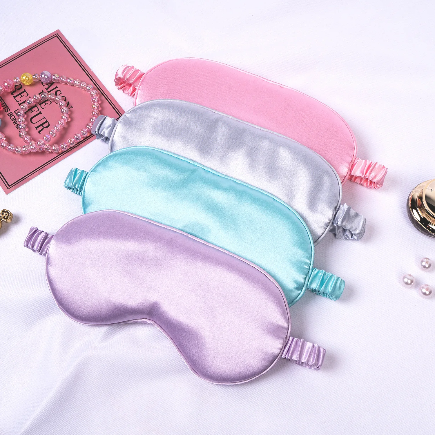 

Silk Eye Mask Sleep Special Shading To Relieve Fatigue Can Be Printed Embroidered Logo Eye Mask