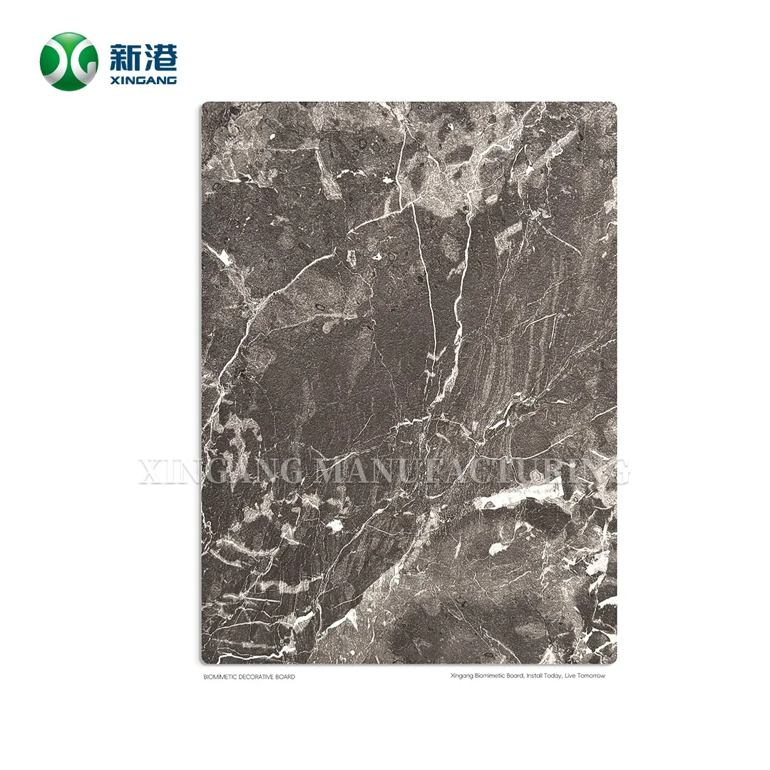 Dark brown marble effect HPL laminate sheet with white veining