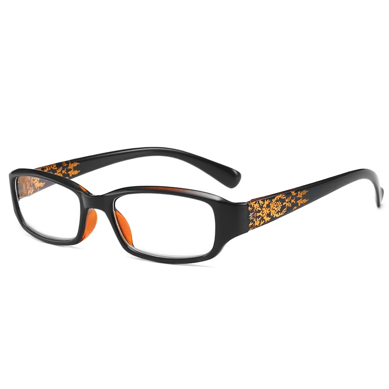 

RENNES [RTS] PC anti-blue reading glasses with flowers light weight square frame glasses, Customize color