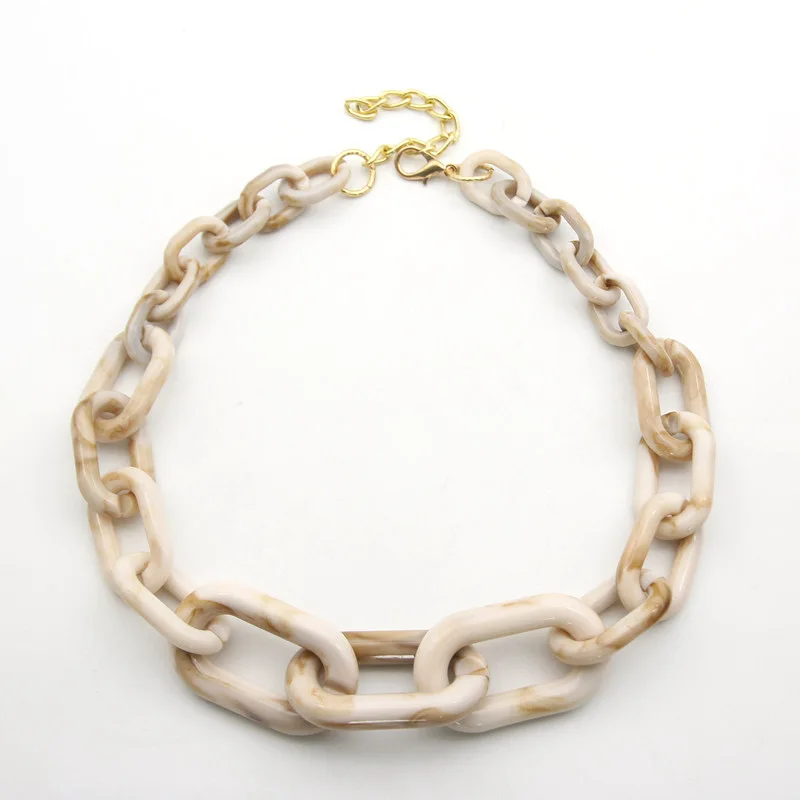 

Souvenir Elegant Romantic Fashion Choker Jewelry Acrylic Acetic Acid Acetate Chain Necklace For Women Girl