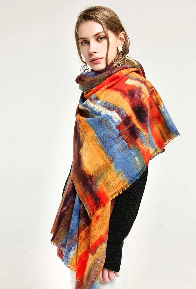 
Nice quality Fancy Tie Dye Ladies Hijab fashion modal Winter Scarf For Women 