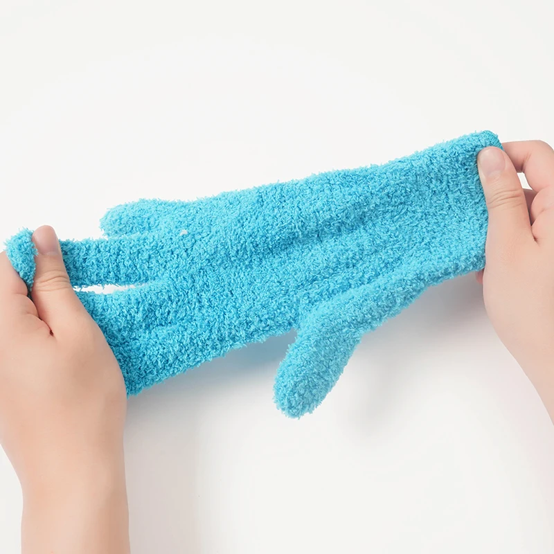 

High Performance Microfiber Cleaning Dusting Gloves Hair Drying Gloves, Can be customized