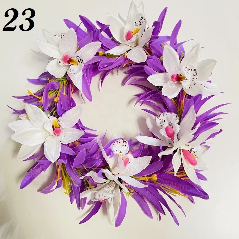 

Spider Lily orchid Elastic Headband Tropical Flower island flower hair Accessories Polynesian Haku, 6 colors available