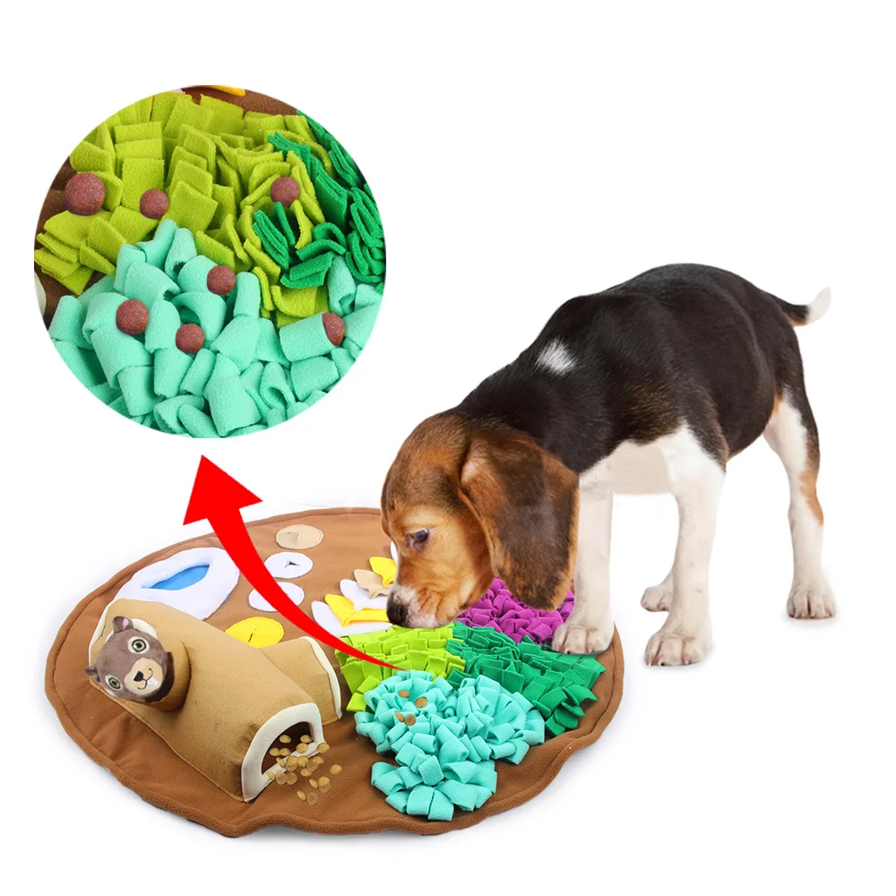 

Petprime Durable Washable Bite-resistant Pet Slow Feeding Puzzle Toy Pet Dog Snuffle Training Blanket Pad Mat For Cats Dogs