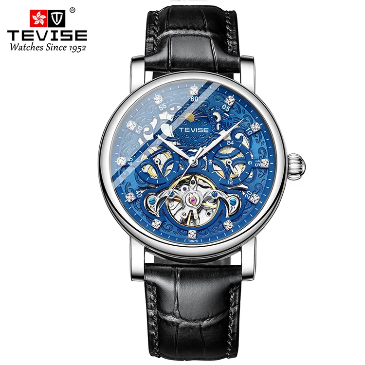 

Private Label Luxury Wristwatch Automatic Movement Chronograph Tourbillon Waterproof Men's Mechanical Watch, Optional