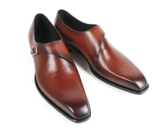 

2021 Men dress pu leather shoes new comfortable flat business office party wedding career shoes for men boys, Black, brown