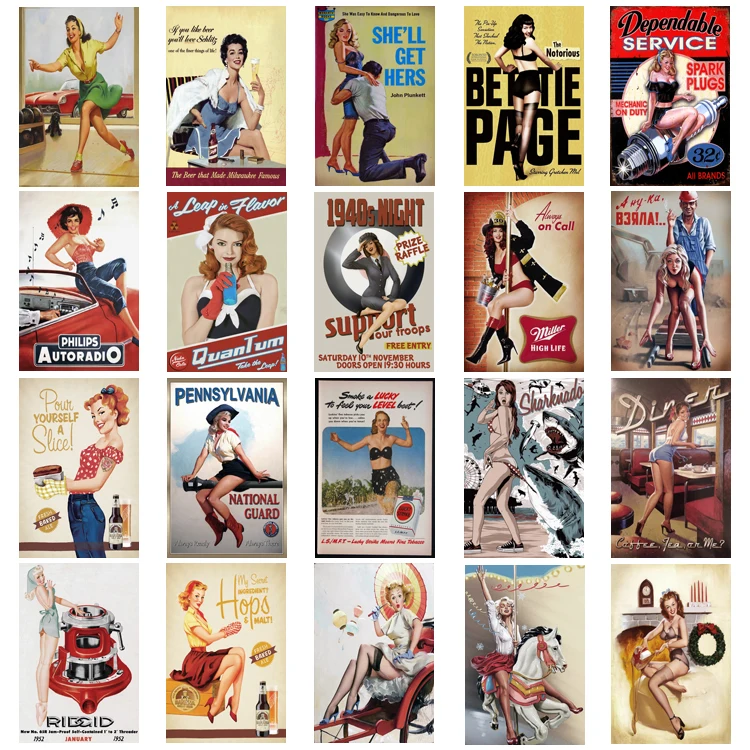 
Wholesale home pub bar wall decorative retro metal plaque vintage souvenir metal sign old funny metal signs pin up tin signs 