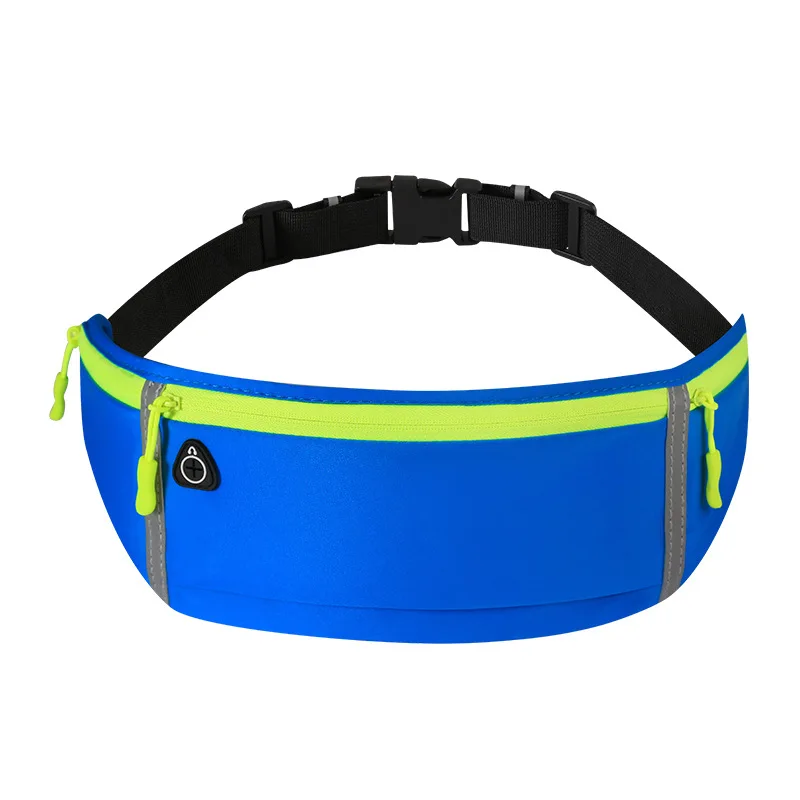 

Men women runners belt slim running pouch belt fanny pack with zipper pouch for fitness hiking, Black,blue, pink, green