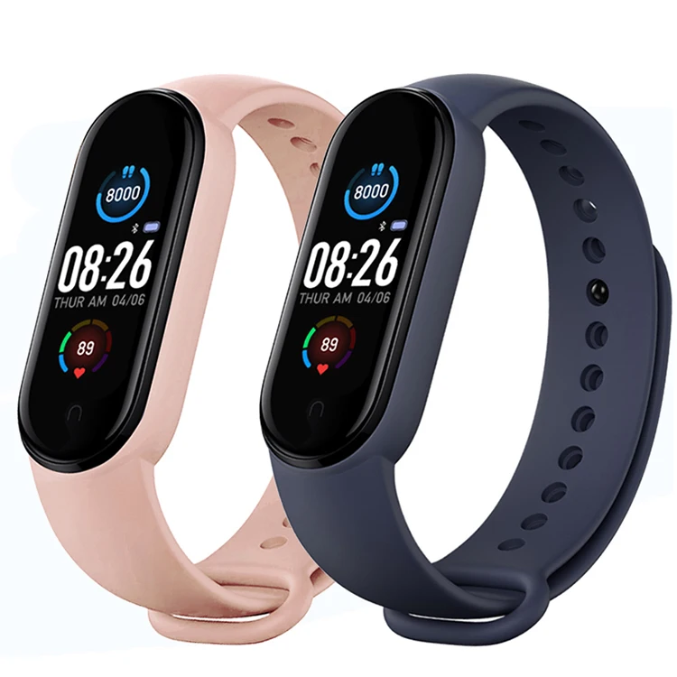 

New Design M5 Sport Smart Bracelet Touch Screen Fitness Waterproof Smart Watch for Mobile Phone, Black red blue pink purple