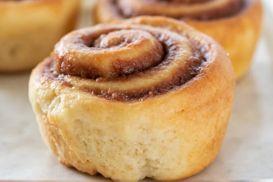 Perfectly rolled cinnamon roll dough before baking