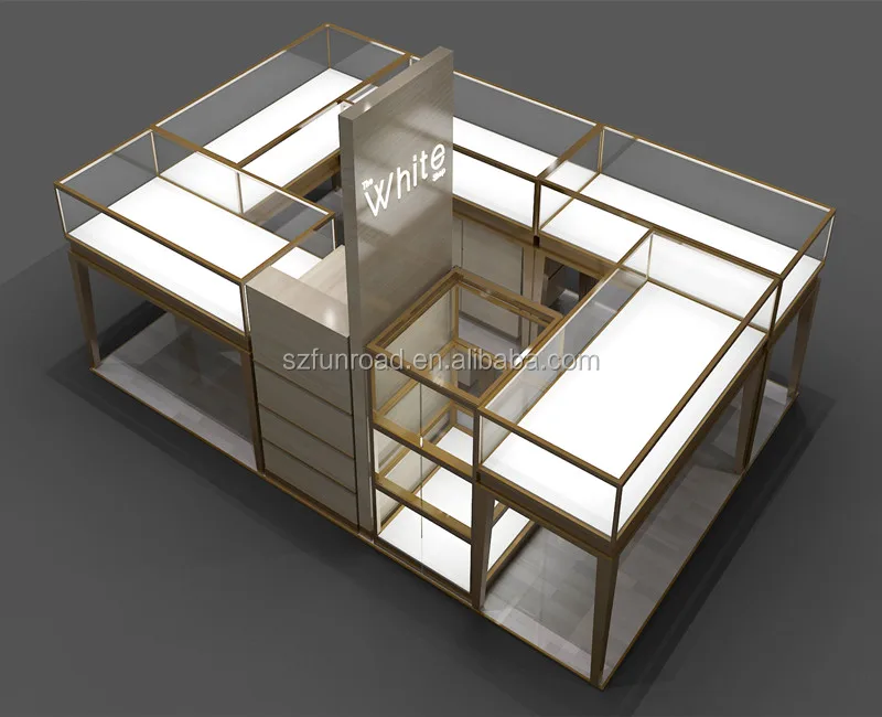 High-end mall jewelry display kiosk / Jewelry shop design for mall kiosk